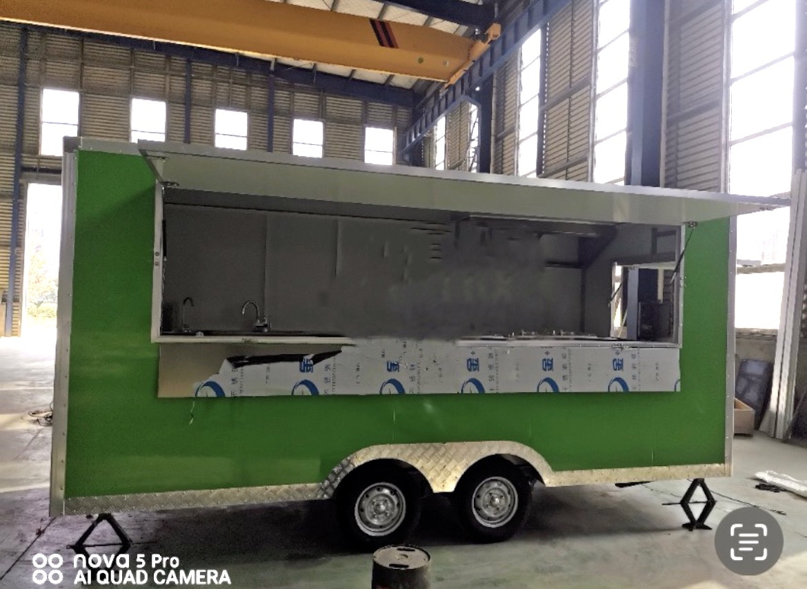 My food trailer being built in the Chinese factory